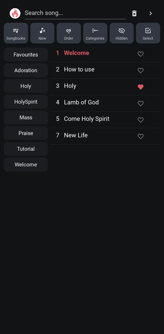 La app en inglés