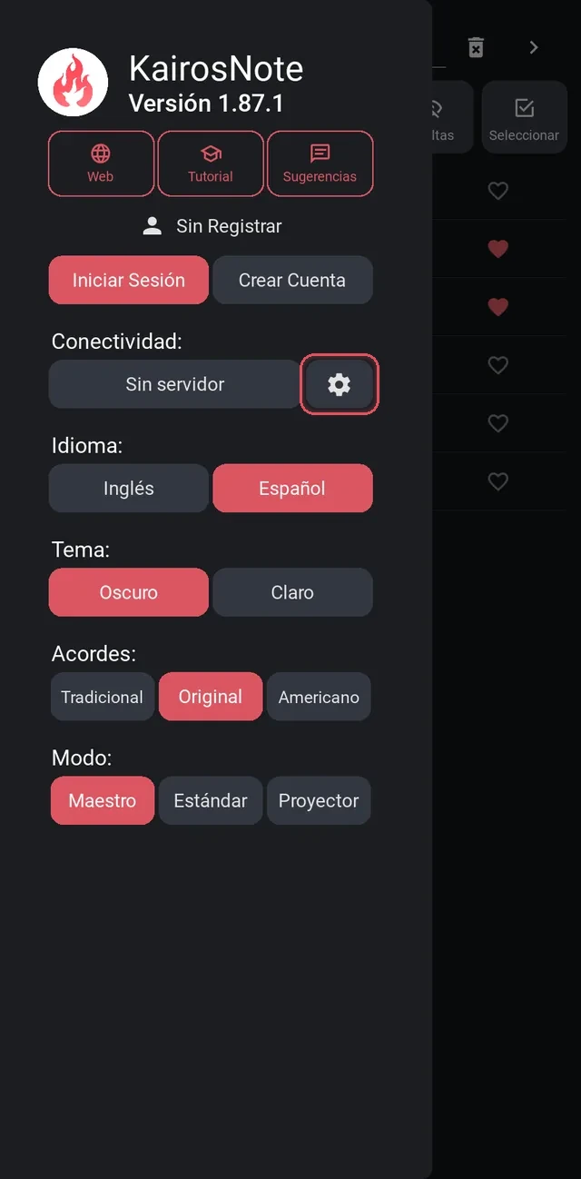 Ajustes con la rueda de Conectividad recuadrada
